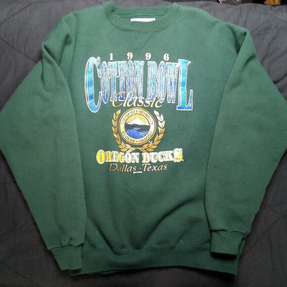 Vintage Oregon Ducks Cotton Bowl Classic 1996 Crewneck Sweatshirt - Picture 2 of 5